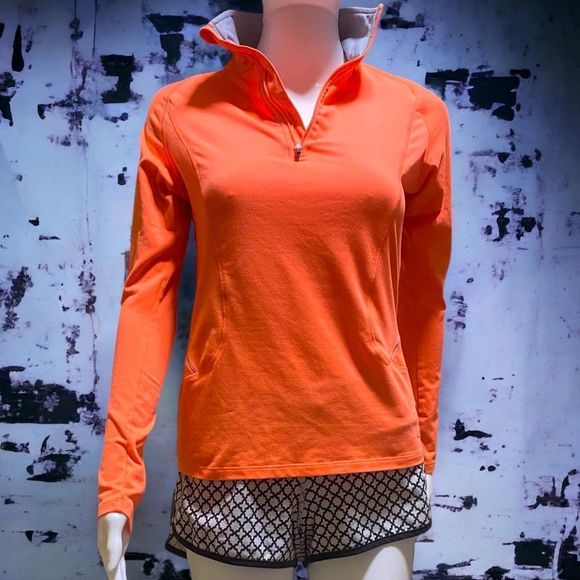Champion 1/4 Zip Active Pullover Semi-Fitted Soft Long Sleeve Coral/Peach XS - Picture 1 of 3